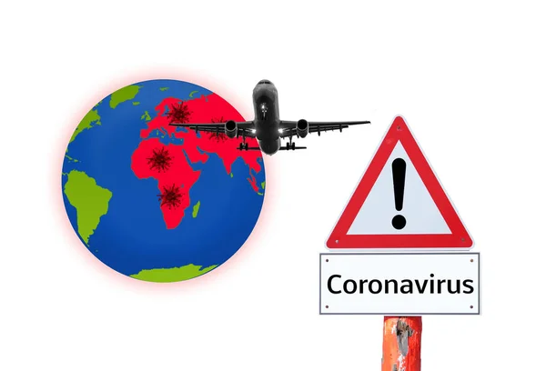 Globo Corona Virus Diffusione Simbolica — Foto Stock