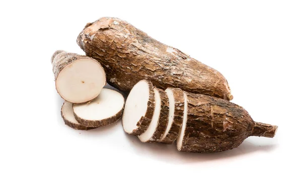 Cassava Isolated White Background — Stock Photo, Image