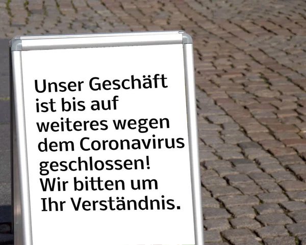 shops closed Coronavirus in german