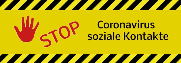 Hand stop coronavirus social contacts