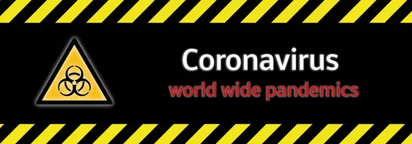 Pandemie Banner Coronavirus — Foto Stock