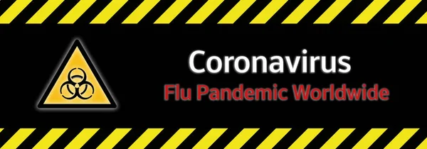 Banner Coronavirus Flu Πανδημικό Υπόβαθρο — Φωτογραφία Αρχείου