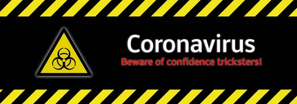 Kendine Güvenen Düzenbazlara Dikkat Coronavirüs — Stok fotoğraf