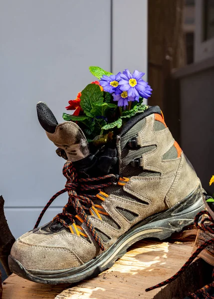 Sapatos Passeio Com Decoração Primavera — Fotografia de Stock