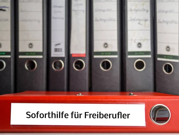 德国自由职业者的应急文件夹 — 图库照片