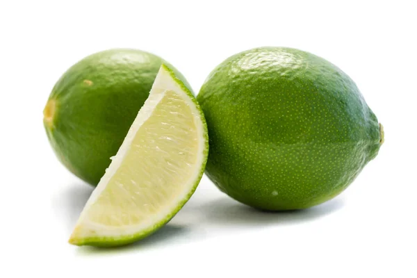 Limes Isolated White Background — Stock Photo, Image