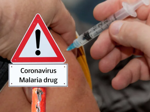 Перестерігаючий Знак Коронавірусної Малярії — стокове фото