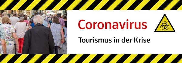 Corona Banner Turizmi Almanya — Stok fotoğraf