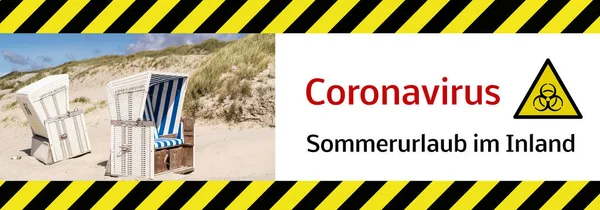 Banner Vacanze Estive Nell Entroterra Nella Crisi Corona — Foto Stock