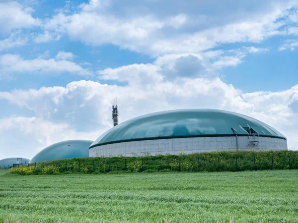 Impianto Biogas Campo — Foto Stock