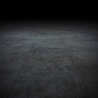 Empty spot lit dark background