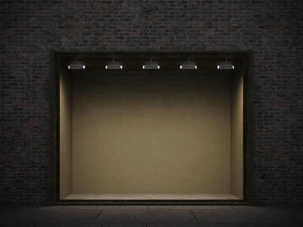 Empty store display, 3d render