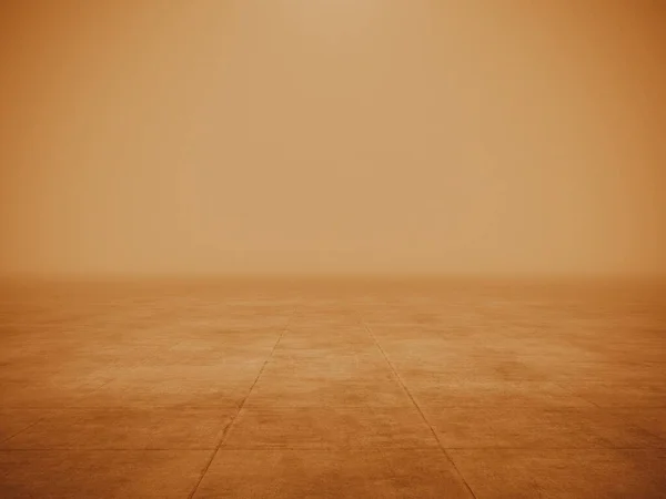 Suelo Hormigón Vacío Con Niebla Niebla —  Fotos de Stock