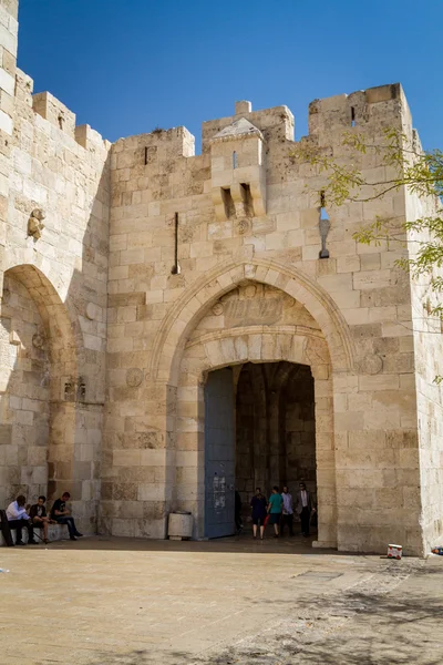 Porta Jaffa na Cidade Velha de Jerusalém, Israel — Fotografia de Stock