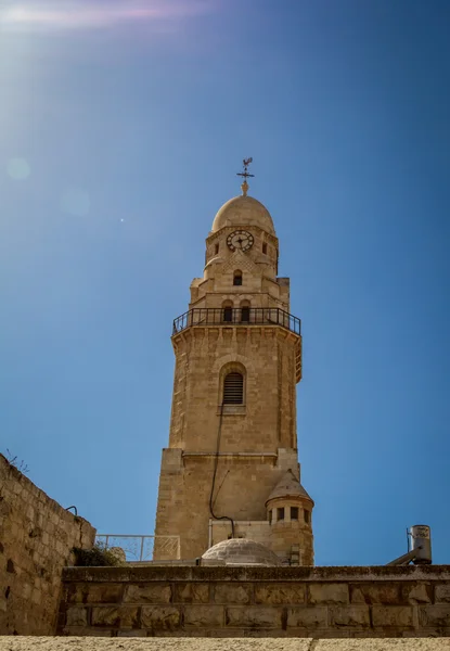 The Bell Tower of Dormition Abbey in Jerusalem — Stock Photo, Image