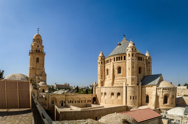 Weergave van Dormition abdij in Jeruzalem — Stockfoto