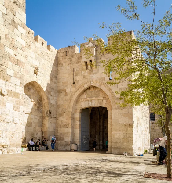 Jaffa Gate in oude stad van Jeruzalem, Israël — Stockfoto