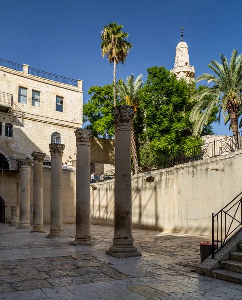 Cardo 오래 된 도시의 예루살렘, 이스라엘 — 스톡 사진