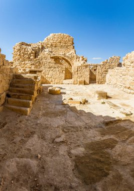 Antik Nabataean kasaba Shivta kalıntıları