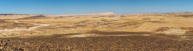 Panorama of the Makhtesh Ramon in Negev desert, Israel clipart
