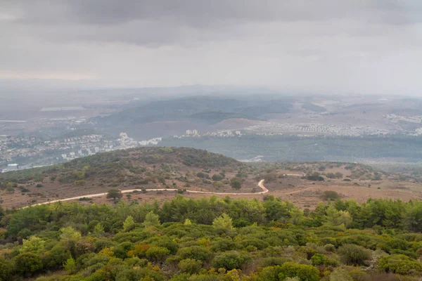 마운트 카멜, 이스라엘에서 겨울 날에이 스 르 엘 골짜기의 보기 — 스톡 사진
