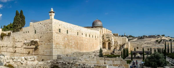 Mezquita Al-Aqsa en la Ciudad Vieja de Jerusalén — Foto de Stock