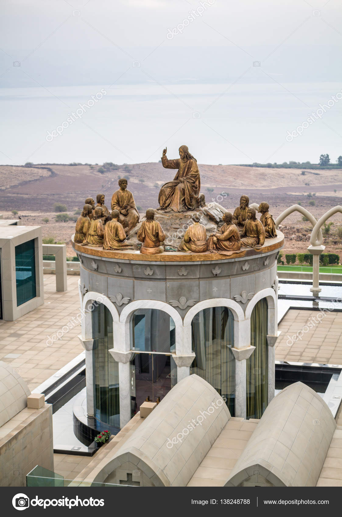 The statues of Jesus and Twelve Apostles, Domus Galileae in Israel