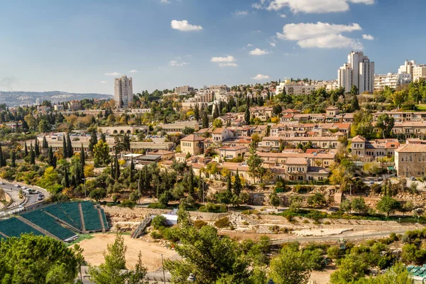 Historische wijk Yemin Moshe in Jeruzalem, Israël — Stockfoto