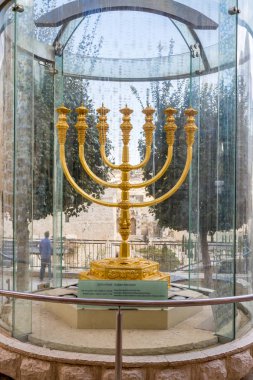 Altın Menorah, eski şehir Kudüs, İsrail
