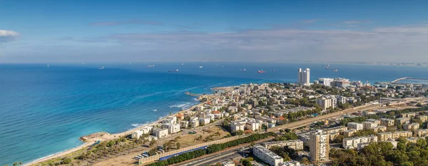 Vista do mar Mediterrâneo e Haifa, Israel — Fotografia de Stock