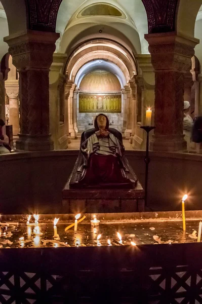 All'interno dell'Abbazia della Dormizione a Gerusalemme, Israele — Foto Stock