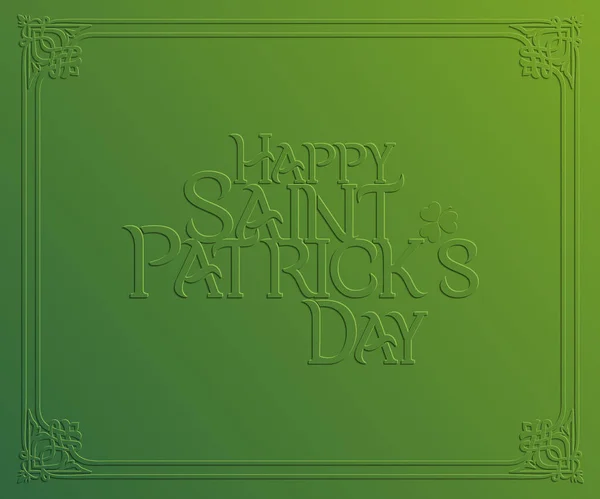 St. Patrick Day holiday card — Stock Vector