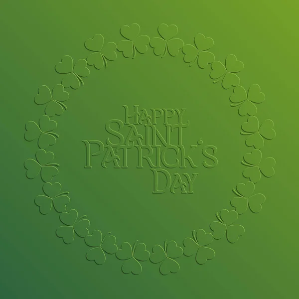 St. Patrick Day holiday card — Stock Vector