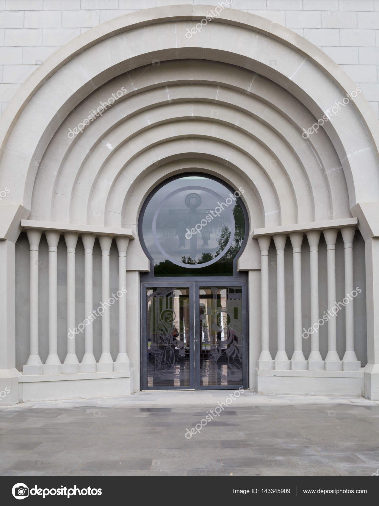 The Entrance Door In Domus Galilaeae Israel Stock Editorial Photo