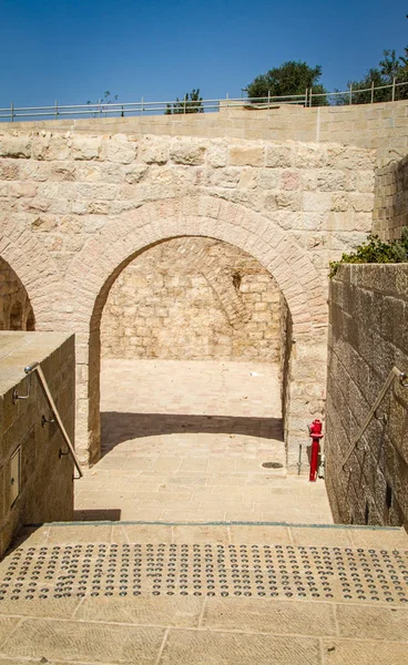 Ιστορικό κτήριο, το εθνικό πάρκο του Ιερουσαλήμ τοίχους — Φωτογραφία Αρχείου