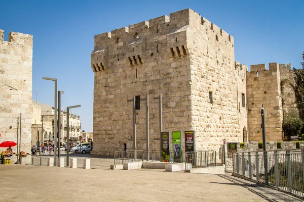 Ingang van de oude stad van Jeruzalem, Jeruzalem Citadel, Israël — Stockfoto