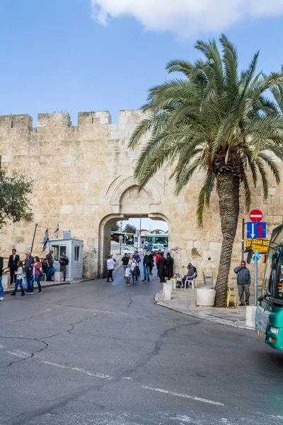 Utfärda utegångsförbud för dynga, gamla staden i Jerusalem i Israel — Stockfoto