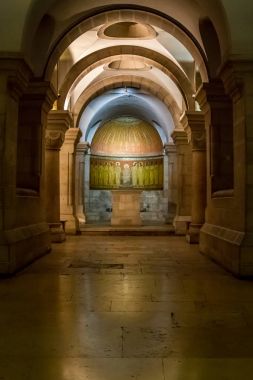 Inside the Dormition Abbey in Jerusalem, Israel clipart