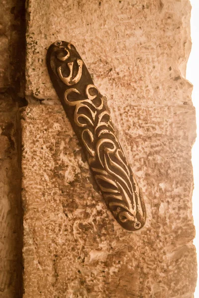 The mezuzah on the Zion Gate in Jerusalem, Israel — Stock Photo, Image