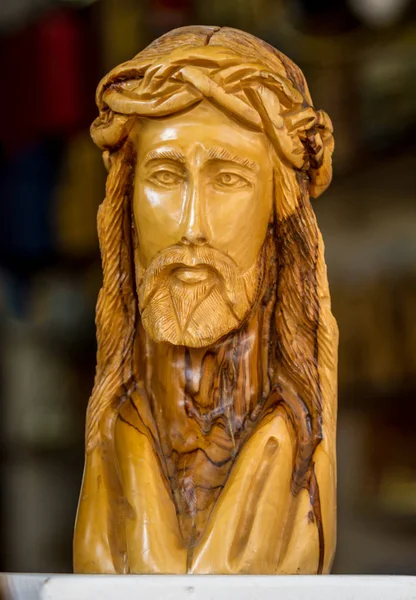 İsa'nın ahşap heykel — Stok fotoğraf