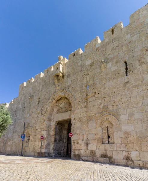 De Zion-poort van de oude stad in Jeruzalem, Israël — Stockfoto