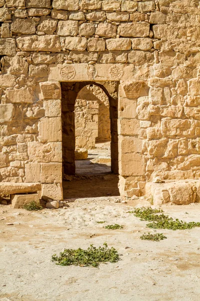 Ruinen der antiken nabatäischen Stadt Shivta, Negev-Wüste in Israel — Stockfoto