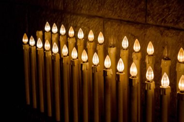 The electric candles in the Basilica of the Annunciation, Nazareth clipart