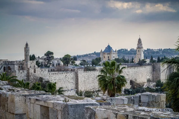 Det tornet av David och Dormition kloster i Jerusalem, Israel — Stockfoto