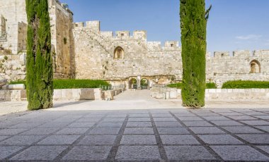 Arkeolojik park Davidson merkezi Kudüs, İsrail