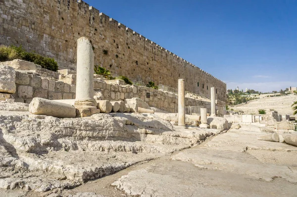 Археологический парк Дэвидсон Центр в Иерусалиме, Израиль — стоковое фото