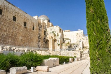 Al-Aqsa cami, arkeolojik park Davidson merkezi Kudüs, İsrail