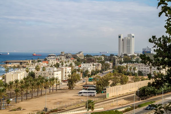 Vista do mar Mediterrâneo e Haifa, Israel — Fotografia de Stock