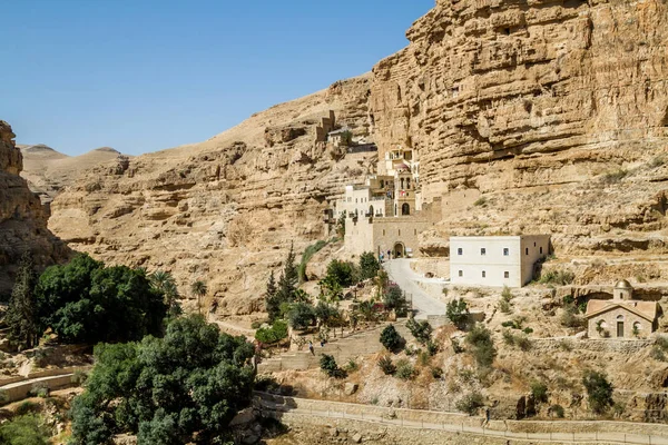 El Wadi Qelt, Monasterio de San Jorge en Israel — Foto de Stock