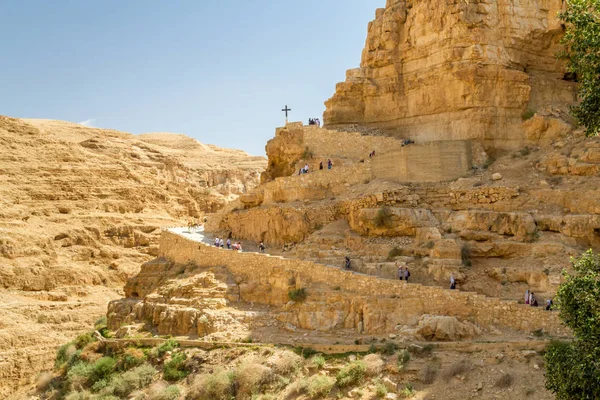 Sendero al monasterio de San Jorge de Choziba en la Santa La — Foto de Stock